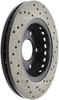 StopTech Sport Cross Drilled Brake Rotor - Front Left 128.40092R