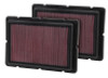 K&N Replacement Air Filter 05-09 Ferrari F360 11.125in O/S Length x 7.625 O/S Width x 1.313in H