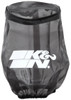 K&N 4.5in Base ID x 3.5in Top ID x 6in H - Black - Round Tapered - Drycharger Air Filter Wrap