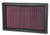 K&N Replacement Air Filter Peugeot / Citroen - 10.875in O/S L x 6.563in O/S W x 1.625in H