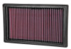 K&N Replacement Air Filter Peugeot / Citroen - 10.875in O/S L x 6.563in O/S W x 1.625in H
