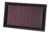 K&N Replacement Air Filter 12-13 VW Golf VII 1.6L/2.0L DSL / 13 Audi A3 1.6L/2.0L DSL/13 A3 1.8L F/I