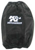 K&N Round Tapered Drycharger Air Filter Wrap-Black 7.5in Base ID x 4.5in Top ID x 9in H