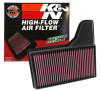 K&N Replacement Panel Air Filter for 2015 Ford Mustang 2.3L L4/3.7L V6/5.0L V8