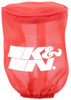 K&N Drycharger Air Filter Wrap - Round Straight - Red Closed Top 3in Inside Dia x 4in Height