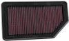 K&N Replacement Air Filter 10.625in O/S Length x 5.75in O/S Width x 1in Height