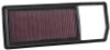 K&N 16-17 Fiat 500 L4-1.3L DSL Replacement Drop In Air Filter