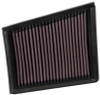 K&N 2016 Renault Megane IV L4-1.5L DSL Replacement Drop In Air Filter