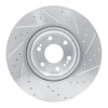 R1 21-25 Cadillac Escalade ESV Front Left Drilled & Slotted Silver Brake Rotor