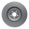 R1 16-18 Ford Mustang Left Front Drilled GeoSPEC Coated Rotor