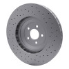 R1 16-18 Ford Mustang Right Front Drilled GeoSPEC Coated Rotor