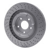 R1 06-13 Chevrolet Corvette Front Drilled GeoSPEC Coated Rotor