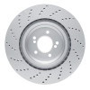 R1 06-10 BMW M6 Right Rear Drilled GeoSPEC Coated Rotor