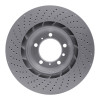 R1 07-13 Porsche 911 Right Rear Drilled GeoSPEC Coated Rotor