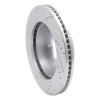 R1 06-10 Hummer H3T Front Right Drilled & Slotted Silver Brake Rotor