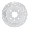 R1 00-05 Chevrolet ASTRA (Mexico) Rear Right Drilled & Slotted Silver Brake Rotor