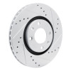 R1 03-25 Peugeot 207 (Mexico) Front Right Drilled & Slotted Silver Brake Rotor