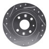 R1 00-06 Peugeot 406 (Mexico) Rear Left Drilled & Slotted Silver Brake Rotor
