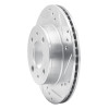R1 98-12 Dodge ATOS (Mexico) Front Right Drilled & Slotted Silver Brake Rotor