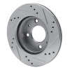 R1 98-12 Dodge ATOS (Mexico) Front Left Drilled & Slotted Silver Brake Rotor