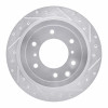 R1 08-14 Mitsubishi Montero Limited (Mexico) Rear Right Drilled & Slotted Silver Brake Rotor