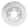 R1 03-18 Volkswagen Polo (Mexico) Front Right Drilled & Slotted Silver Brake Rotor