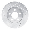 R1 03-18 Volkswagen Polo (Mexico) Front Left Drilled & Slotted Silver Brake Rotor