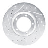 R1 03-05 Dodge H100 (Mexico) Front Left Drilled & Slotted Silver Brake Rotor