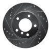 R1 05-07 BMW 120i (Mexico) Front Left Drilled & Slotted Silver Brake Rotor