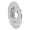 R1 09-15 Toyota Corolla (Mexico) Rear Right Drilled & Slotted Silver Brake Rotor