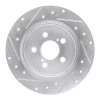 R1 09-15 Toyota Corolla (Mexico) Rear Right Drilled & Slotted Silver Brake Rotor