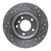 R1 05-12 BMW 120i (Mexico) Rear Left Drilled & Slotted Silver Brake Rotor
