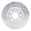 R1 02-17 Chevrolet Tornado (Mexico) Front Left Drilled & Slotted Silver Brake Rotor