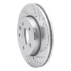 R1 10-17 Volkswagen AMAROK (Mexico) Front Right Drilled & Slotted Silver Brake Rotor