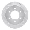 R1 15-17 Mitsubishi Montero Limited (Mexico) Rear Right Drilled & Slotted Silver Brake Rotor