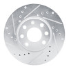 R1 00-05 Chevrolet Zafira (Mexico) Front Left Drilled & Slotted Silver Brake Rotor