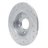 R1 14-25 Mazda 3 Rear Right Drilled & Slotted Silver Brake Rotor