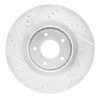 R1 16-25 Mazda 6 Front Right Drilled & Slotted Silver Brake Rotor