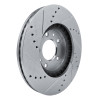 R1 07-12 Mazda CX-7 Front Right Drilled & Slotted Silver Brake Rotor