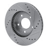 R1 95-06 Mazda MPV Front Left Drilled & Slotted Silver Brake Rotor