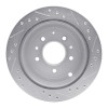 R1 92-06 Mazda 929 Rear Left Drilled & Slotted Silver Brake Rotor