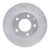 R1 92-95 Mazda MPV Front Right Drilled & Slotted Silver Brake Rotor