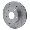 R1 92-95 Mazda MPV Front Left Drilled & Slotted Silver Brake Rotor