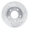 R1 92-93 Mazda MPV Front Right Drilled & Slotted Silver Brake Rotor