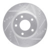 R1 14-24 Mazda 3 Front Right Drilled & Slotted Silver Brake Rotor EDZ-80052R