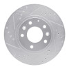 R1 06-15 Mazda MX-5 Miata Front Left Drilled & Slotted Silver Brake Rotor