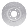 R1 06-15 Mazda MX-5 Miata Front Left Drilled & Slotted Silver Brake Rotor