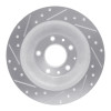R1 06-07 Mazda 6 Rear Right Drilled & Slotted Silver Brake Rotor