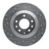 R1 06-07 Mazda 6 Rear Left Drilled & Slotted Silver Brake Rotor