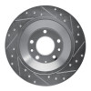 R1 06-07 Mazda 6 Rear Left Drilled & Slotted Silver Brake Rotor